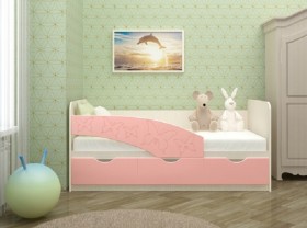 Кровать Бабочки 1,6м (Розовый металлик) в Кошурниково - koshurnikovo.katalogmebeli.com | фото