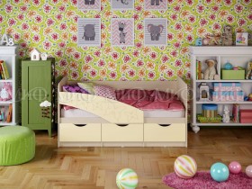 Кровать Бабочки 2,0м (Ваниль матовый) в Кошурниково - koshurnikovo.katalogmebeli.com | фото