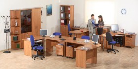 Мебель для персонала Альфа 61 Ольха в Кошурниково - koshurnikovo.katalogmebeli.com | фото